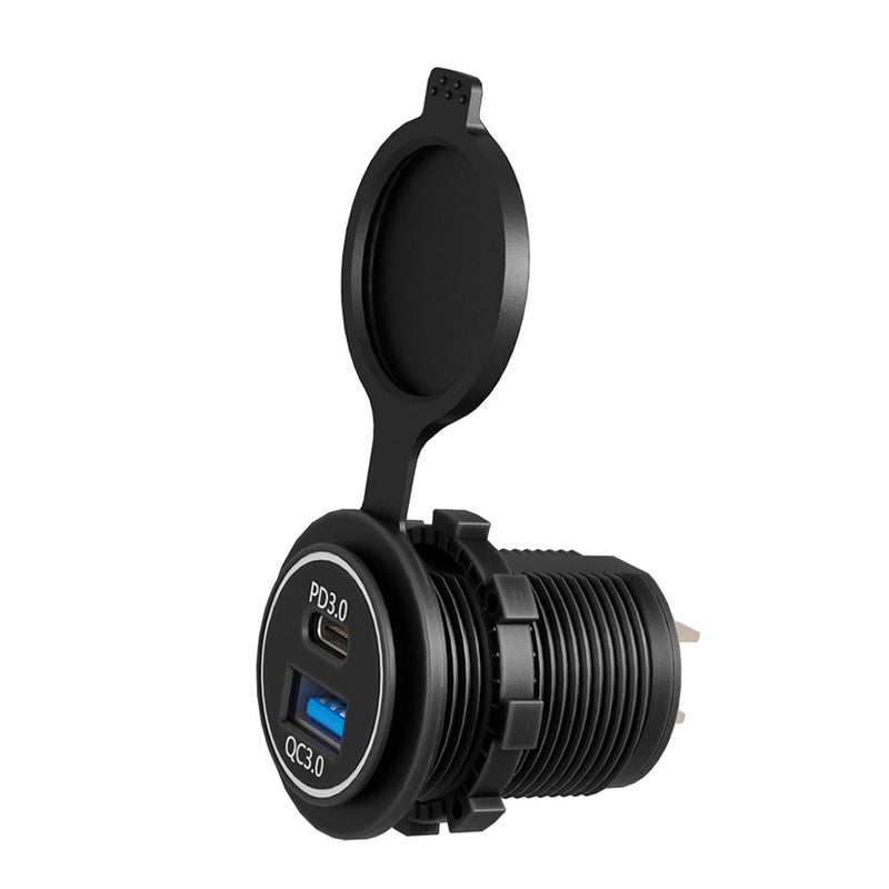 Bluejw Fast Car Charger USB C PD 36W, 12V/24V Dual Port QC 3.0 USB Car Adapter Power Outlet Socket for Automobile, Supports USB-C Power Delivery - Image 2